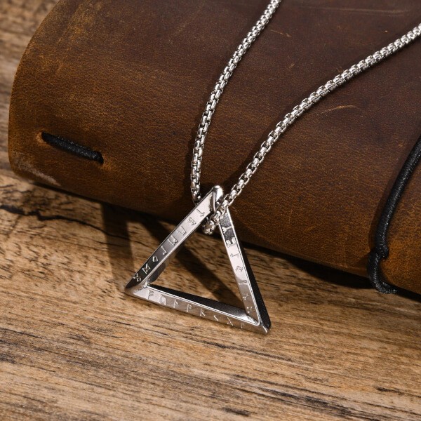 Buy MILACOLATO2Pcs Necklace Men's Viking Stainless Steel Thor Hammer Triangle  Pendant for Men with 61cm Basket Chain Black Plated Stainless Steel  Necklaces Viking Jewelry for Men Boy Online at desertcartINDIA