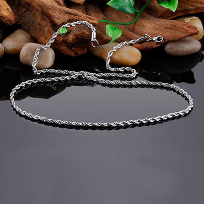 Silver Colored Chain Necklace For Men 50 Cm 19 69 Men S Vector