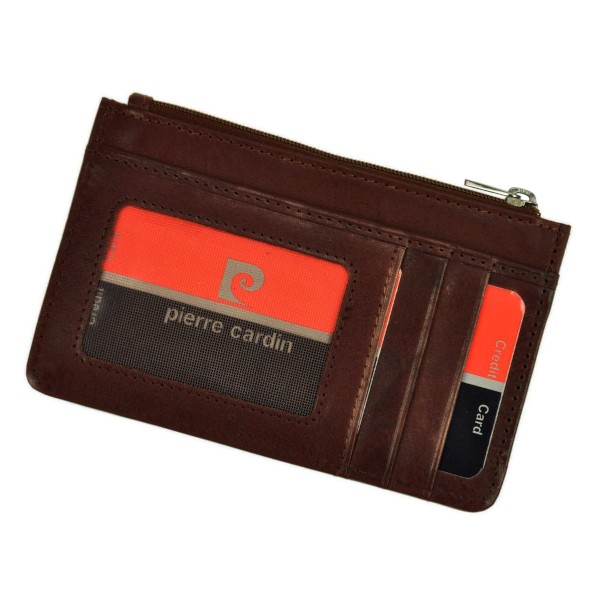 Pierre Cardin-RFID Blocking Genuine Italian Leather-Mens Zip Around Wallet Boxed 