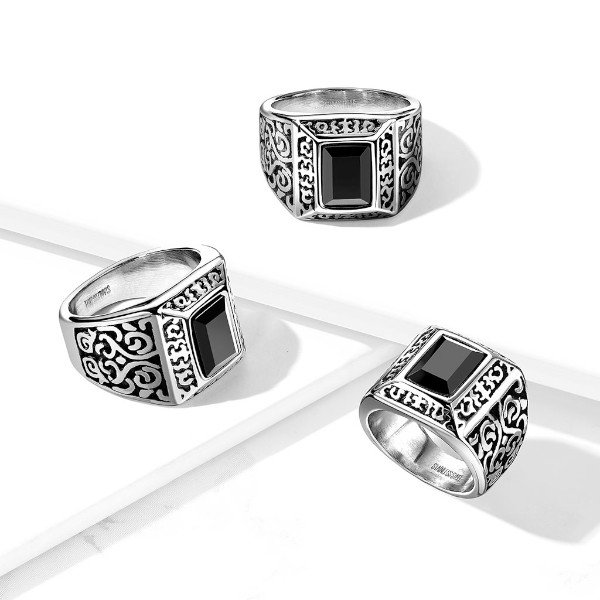 Mens stainless hot sale steel rings